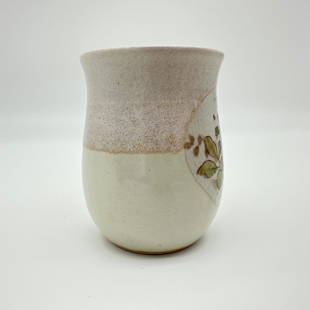 Vintage Otagiri Style Stoneware Mug Hummingbird Floral Cream Hand Painted Boho - Picture 6 of 12